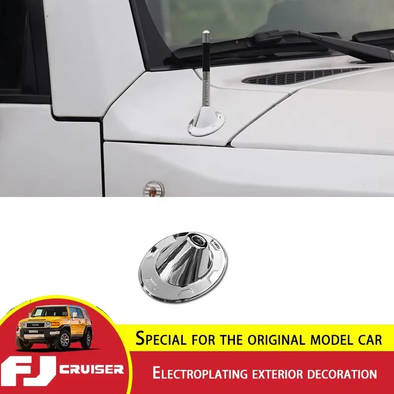 For Toyota FJ Cruiser Aerials Base ABS Chromium Styling Antenna Base Frame FJ Cruiser Electroplatin