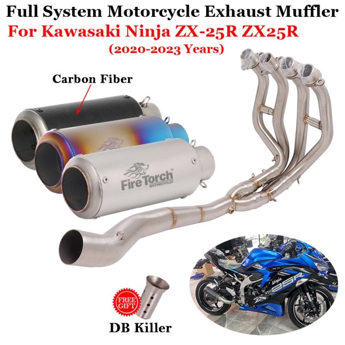 Slip On For Kawasaki Ninja ZX-25R ZX25R ZX 25R 2020 - 2025 Full System Motorcycle Exhaust Escape Fr