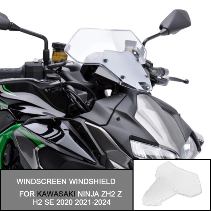 Motorcycle Windscreen Windshield For Kawasaki Z H2 ZH2 SE 2020 2021 2022 2023 2024 Wind Deflector S