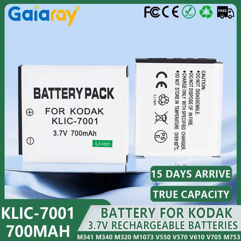 C 1-6Pcs Klic-7001 K7001 Cameras Battery For KODAK M341 M340 M320 M1073 V550 V570 V610 V705 M753 M7