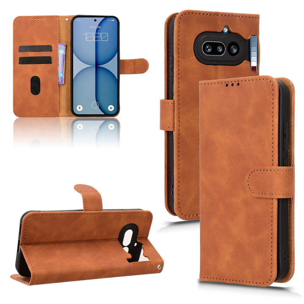 เคสสําหรับ Nothing Phone 4a 4aPro ⭐Skin Feel Matte Magnetic Flip Leather Phone Cover⭐ เคสกันกระแทกช่
