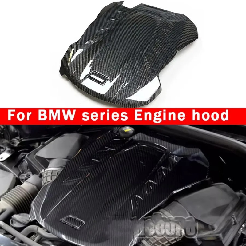 For BMW series X5M F95 X6M F96 2019+ Dry Carbon fiber engine hood Replacement installation engine h