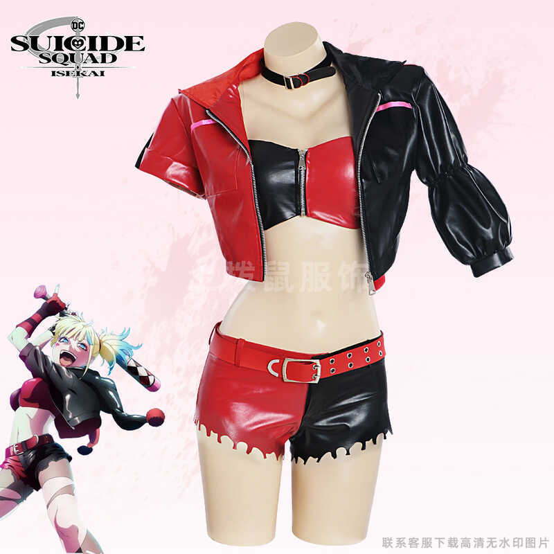 Another World Suicide Squad cos ชุด Harley Quinn Harley Quinn cos ชุดหนังเบสบอลสองมิติอะนิเมะ Uni