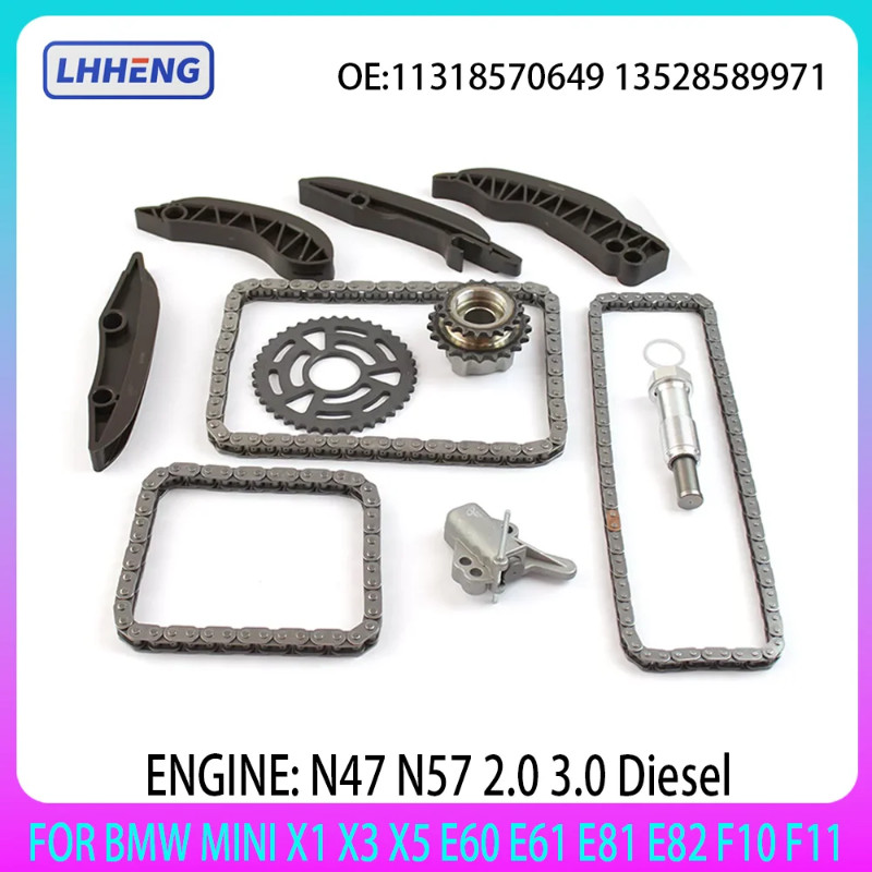 Engine Timing Chain Kit 11318586699 Compatible For N47 N57 2.0 3.0 diesel BMW X1 X3 X5 E60 E61 E81