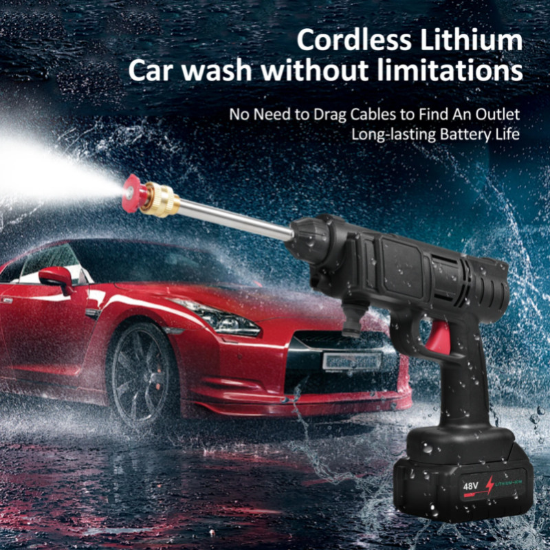 Portable Home High Pressure Washer 48V Battery Cordless Car Washing Machine Powerful Car Washer Mul