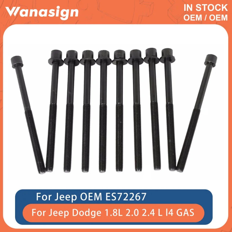 Engine Head Bolt Kit Fit 1.8 2.0 2.4 L For Chrysler Jeep Fiat Ram Dodge 200 1.8L 2.0L 2.4L 16v L4 G
