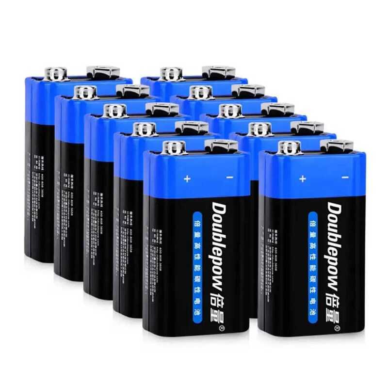 C Doublepow 1-10Pcs Disposable V 6F22 Battery V6f22 Square Cell Multimeter Alarm Microphone Carbon