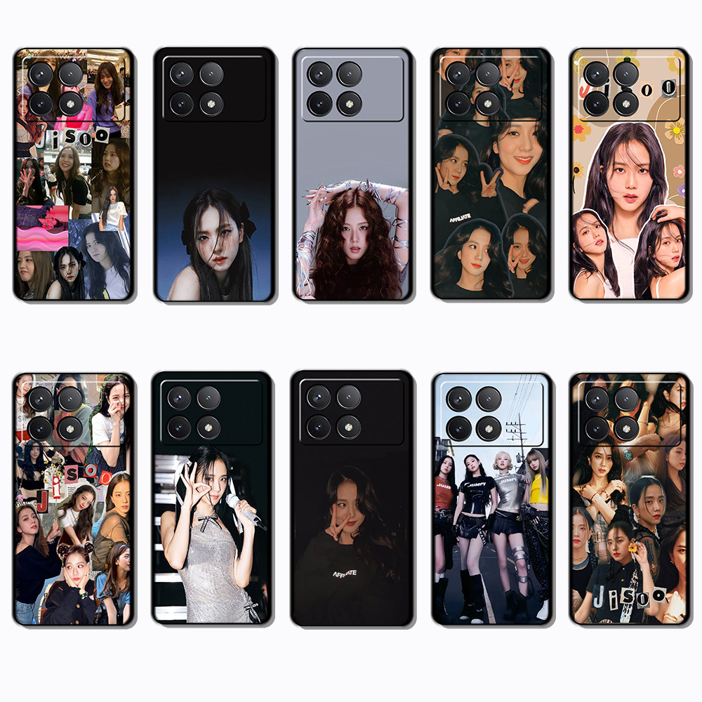 Xiaomi Redmi K70E K60 k70 POCO F5 X6 F6 Pro EB10 jisoo เคสโทรศัพท์สีดํานุ่มแฟชั่น