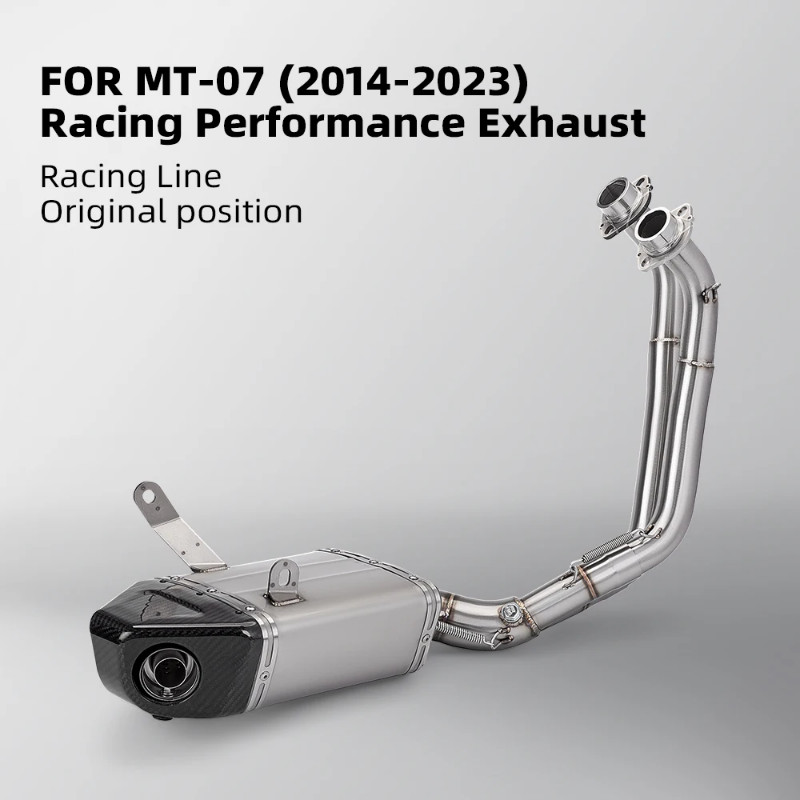 For mt07 xsr700 2014-2023 Motorcycle Exhaust Full Systems Muffler Modified exhaust mt07 xsr700 bott
