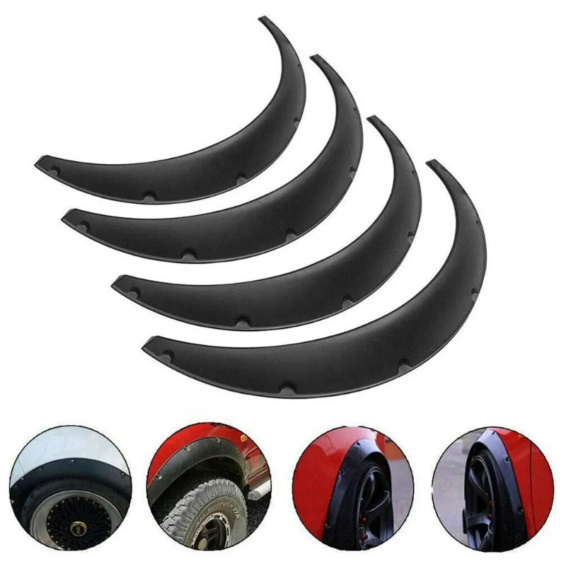 4pcs 3.5" Car SUV Off-road  Car SUV Off-road Fender Flare Wheel Arch Protector Wheel Eyebrow Fender