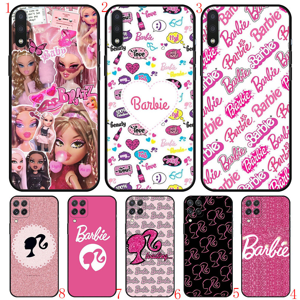 OPPO A18 A38 A58 A74 A78 A98 A79 A91 F15 P1 B.arbie อะนิเมะเคสโทรศัพท์สีดํานุ่ม