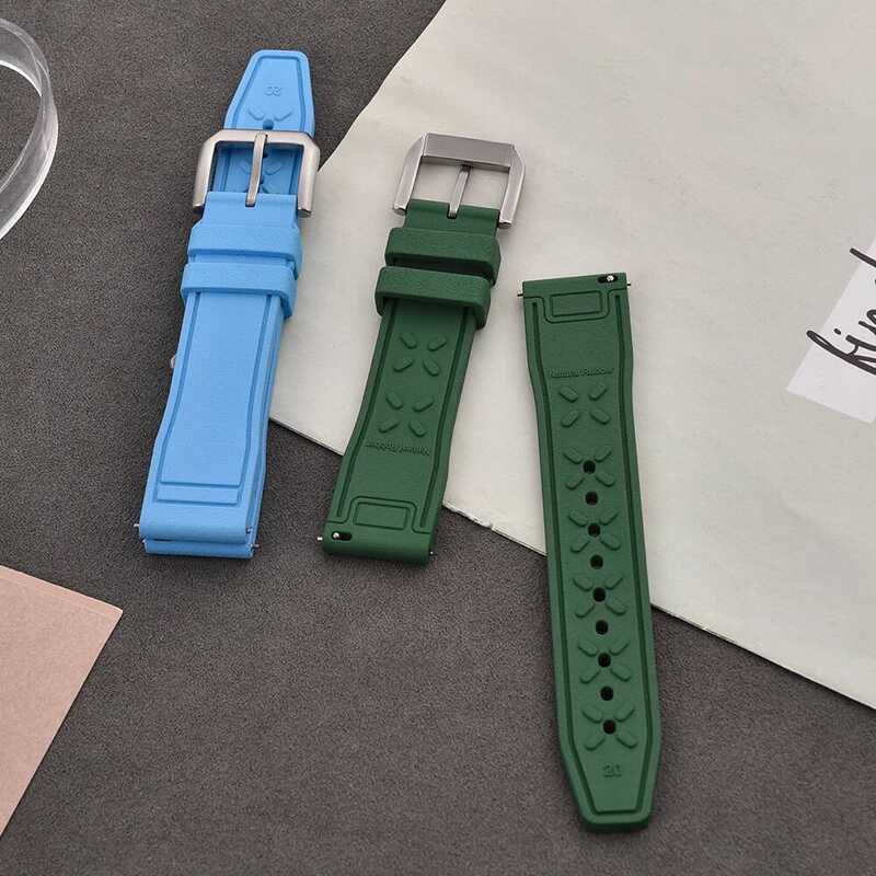 C High Qualit FKM Fluororubber Watch Strap 20Mm 21Mm 22Mm Quick Release Diving Waterproof Wristband