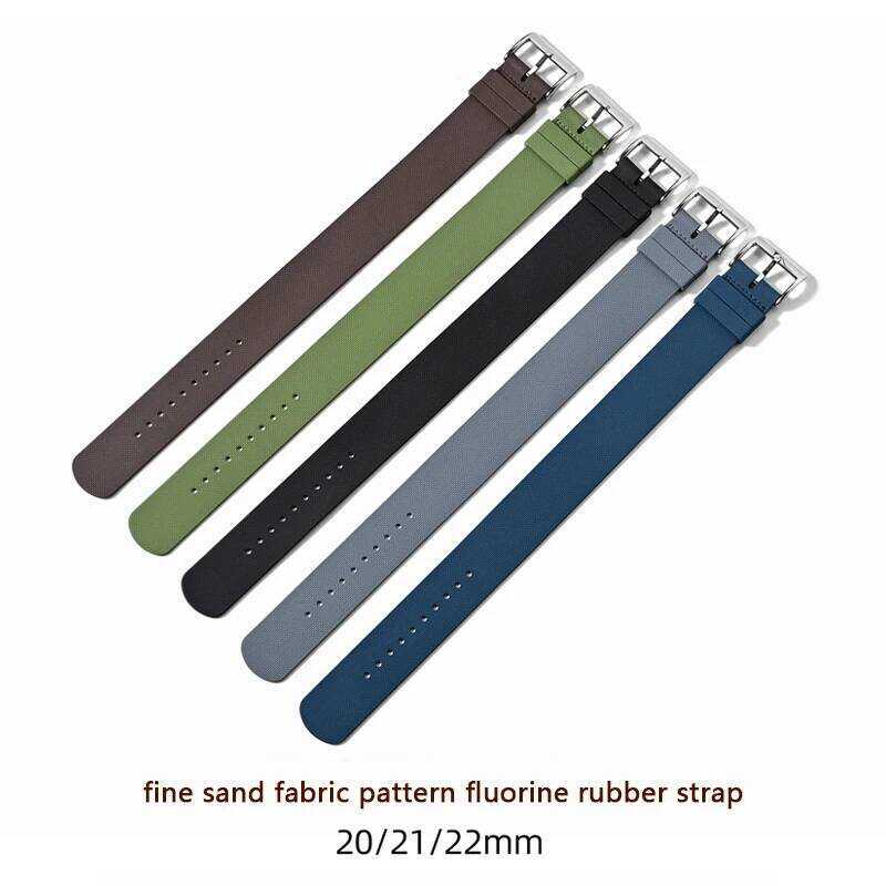 C 20Mm 21Mm 22Mm FKM Universal Fluororubber Watch Strap For Tudor Blackbay Seamaster IWC Longines B