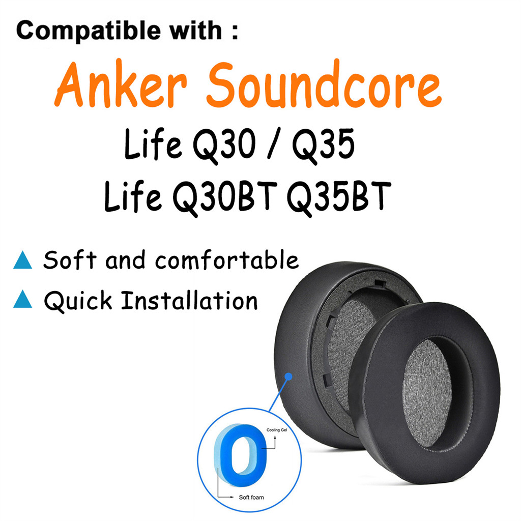 สําหรับ Anker Soundcore Life Q30 Q35 Q30BT Q35BT Cooling Gel เปลี่ยนแผ่นรองหูฟังฟองน้ํา