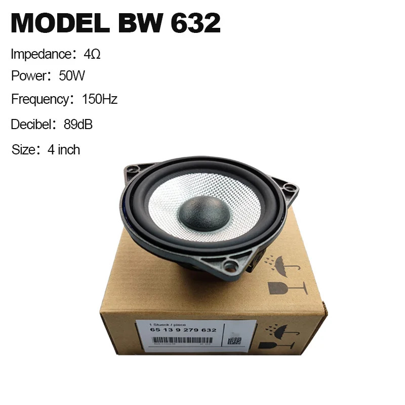 4 Inches BW Midrange Speaker Design For Center Dashboard For BMW F10 F11 F30 F32 G30 G20 Series Ful