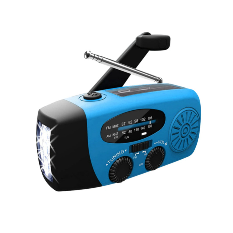 Emergency Radio Hand Crank Solar Weather Radio 2000mAh AM / FM Emergency Weather Radio Portable Pow