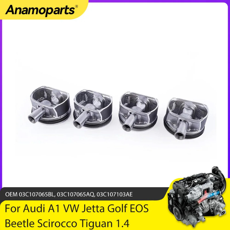 Engine Parts Piston Set Fit Kit 07-18 1.4 L T L4 Gas For AUDI A1 SEAT ALHAMBRA IBIZA SKODA FABIA VW