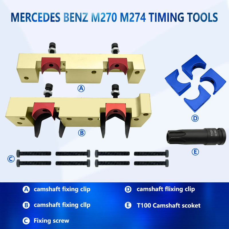 Camshaft Lock Alignment Kit Steel Engine Timing Tool Kit for Mercedes Benz M133 M270 M274 Camshaft