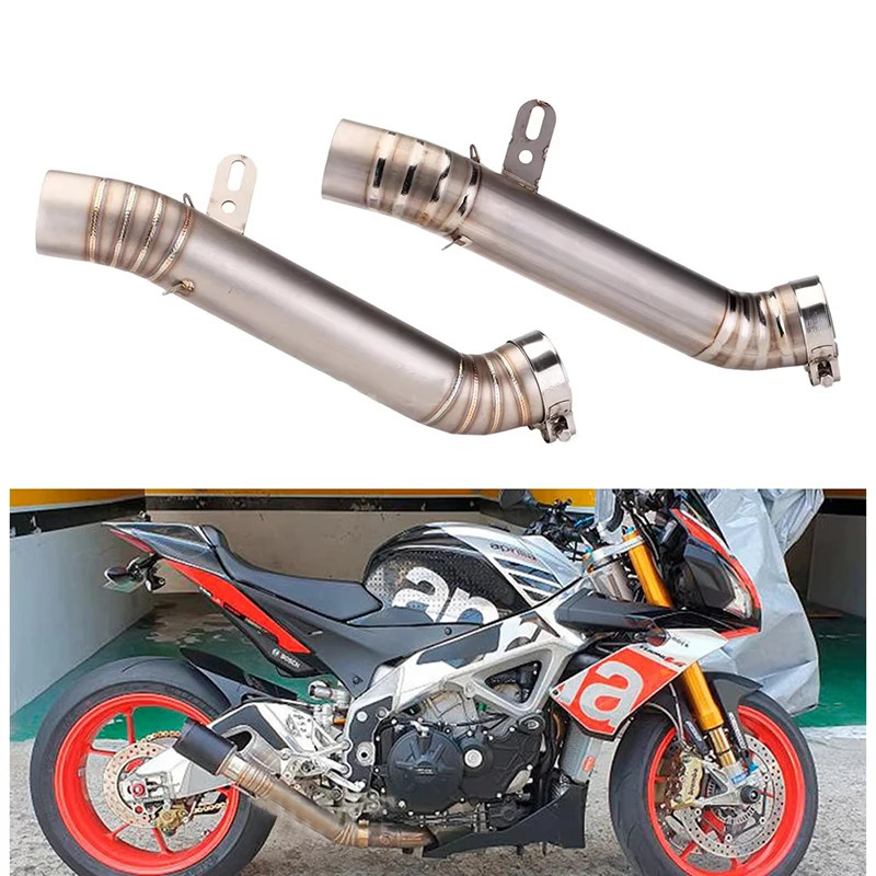 Motorcycle middle connection exhaust rsv4 connection tube rsv4 exhaust pipe rsv4 middle slip on For