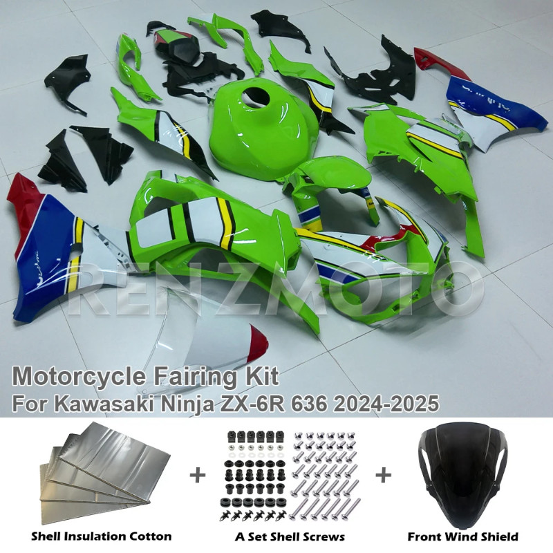 For Kawasaki ZX6R 636 ZX-6R 2024 2025 Motorcycle Plastic Shell Fairing Bodywork Set ZX636 ZX-6R ZX