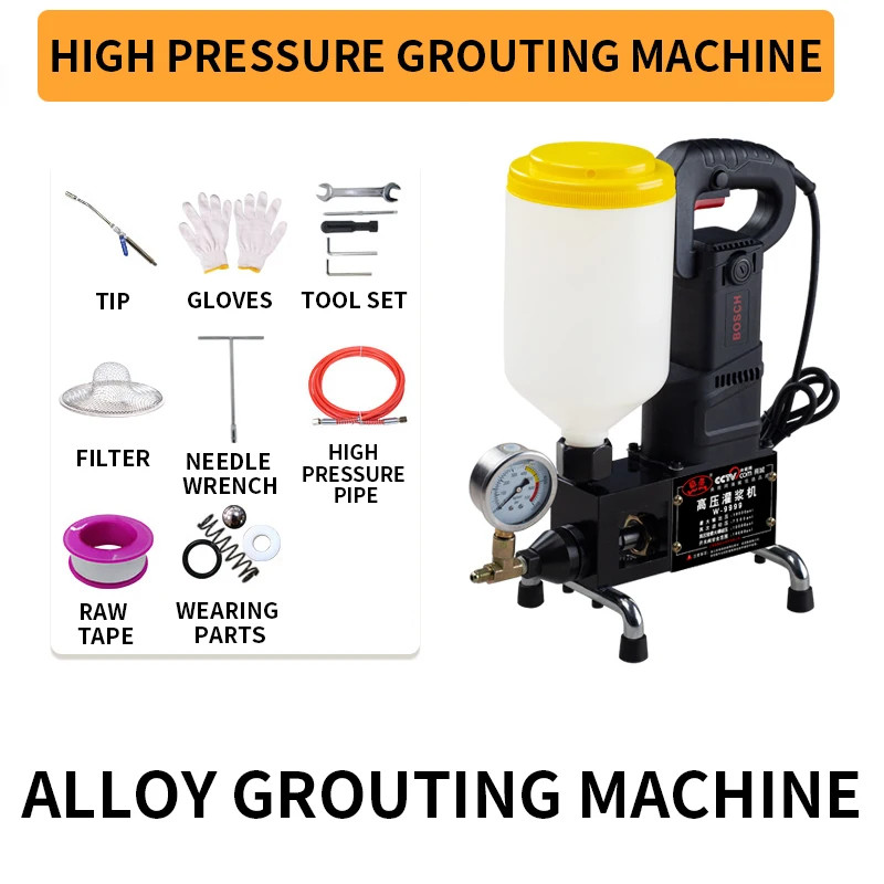 W-9999 High Pressure Grouting Machine Building Waterproof Leak-Mending Grouting Machine 1100W Cemen
