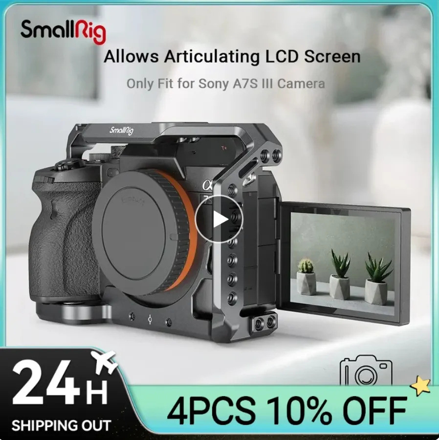 Smallrig DSLR สําหรับ A7S3 กล้อง Rig A7SIII รูปแบบกรงสําหรับ Sony Alpha 7S III กล้องกรง A7siii กรง R