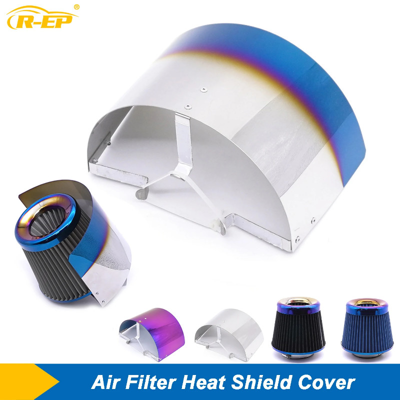 Air Filter Heat Shield Cover for 76mm 3inch To 89mm 3.5inch Universal Cold Air Intake Filters Stain