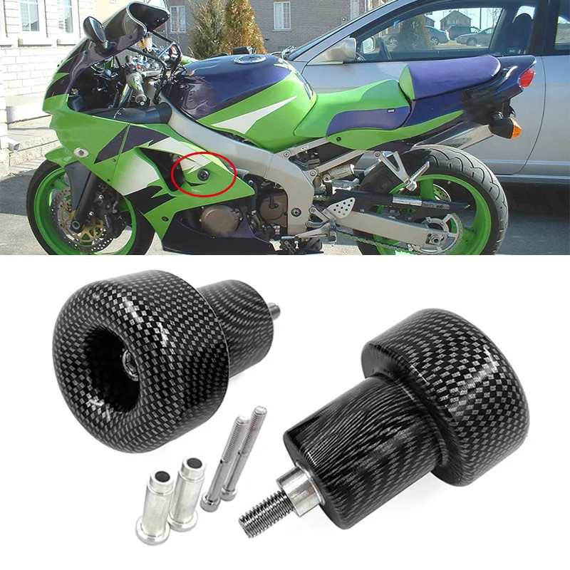 For Kawasaki Ninja ZX-6R 1998-2002 ZX-9R 1998-2003 ZX-12R 2001-2004 No Cut Motorcycle Frame Sliders