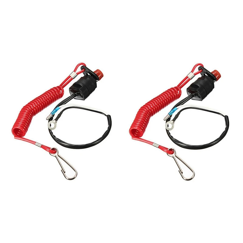 Boat Motor Emergency Kill Stop Switch For Yamaha/Tohatsu Outboard Stop Kill Switch With Safety Teth
