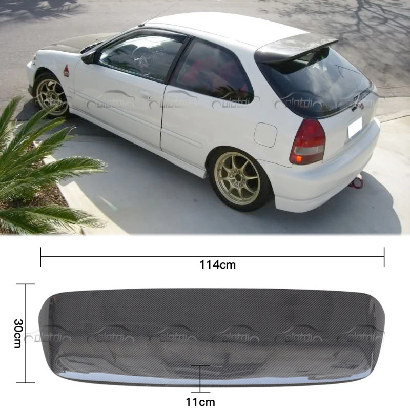 Carbon Fiber Rear Roof Wing Trunk Spoiler Boot For HONDA K8 3 Door 1996-2000 SPOON