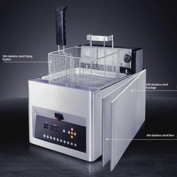 NEW Electric 8L Automatic Elevating Electric Fryer Large Capacity Fryer French Fries Fried Chicken