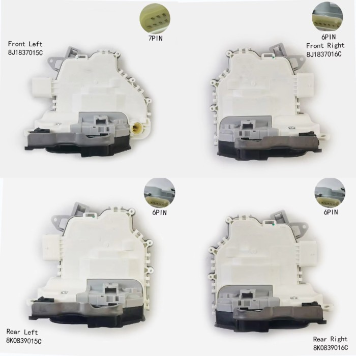 8J1837015C Door Lock Actuator Latch For Audi A1 A3 A4 A5 A6 C7 A7 A8 D4 Q3 Q5 Q7 TT 8J1837016C 8K08