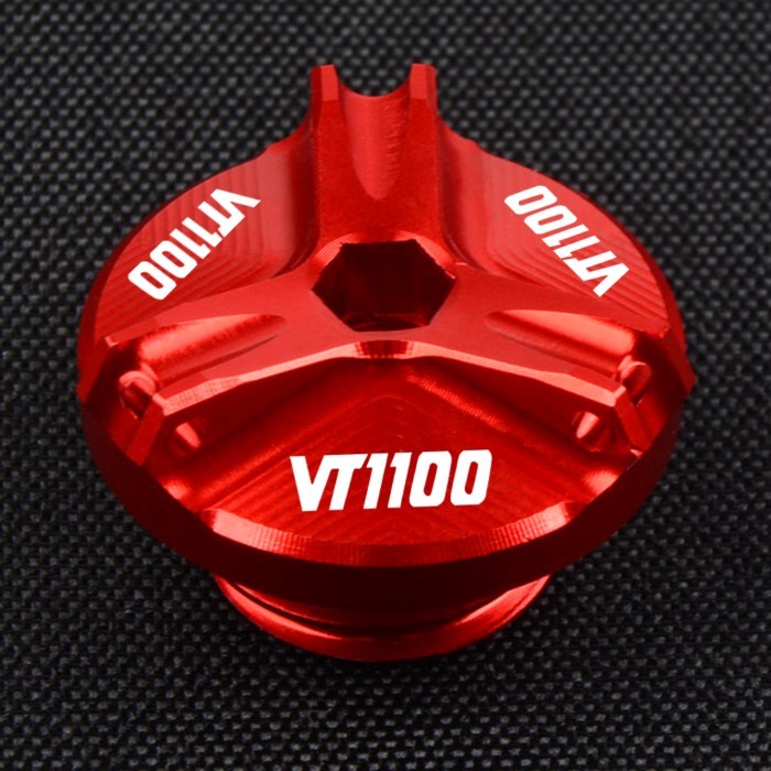 Motorcycle Engine Oil Filter Cup Plug Cover Screws For Honda VT1100 VT 1100 2007 2006 2005 2004 200