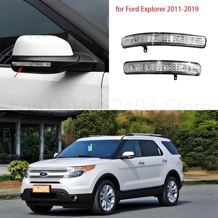 LED Side Rearview Mirror Turn Signal Lamp Fit For Ford Explorer 2011-2019 BB5Z-13B375-A, BB5Z-13B37