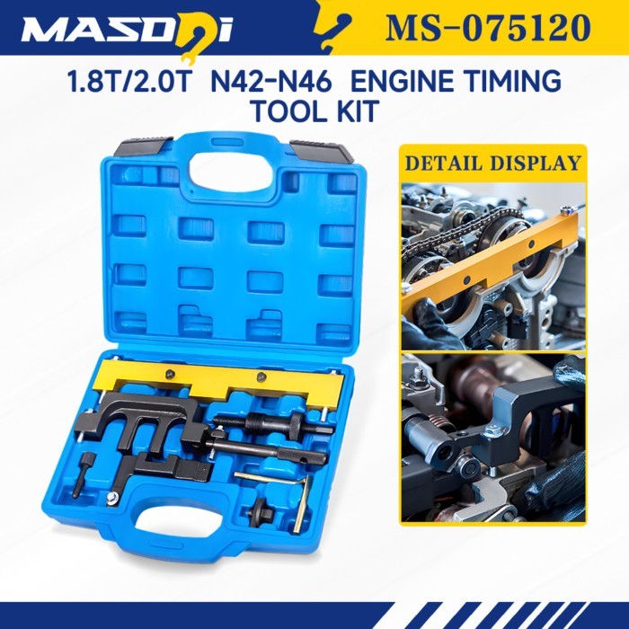 Masdsi 8PCS Engine Camshaft Locking Timing Tool Kit Compatible BMW Z4 318i 320i 316i 118i N42 N46 N