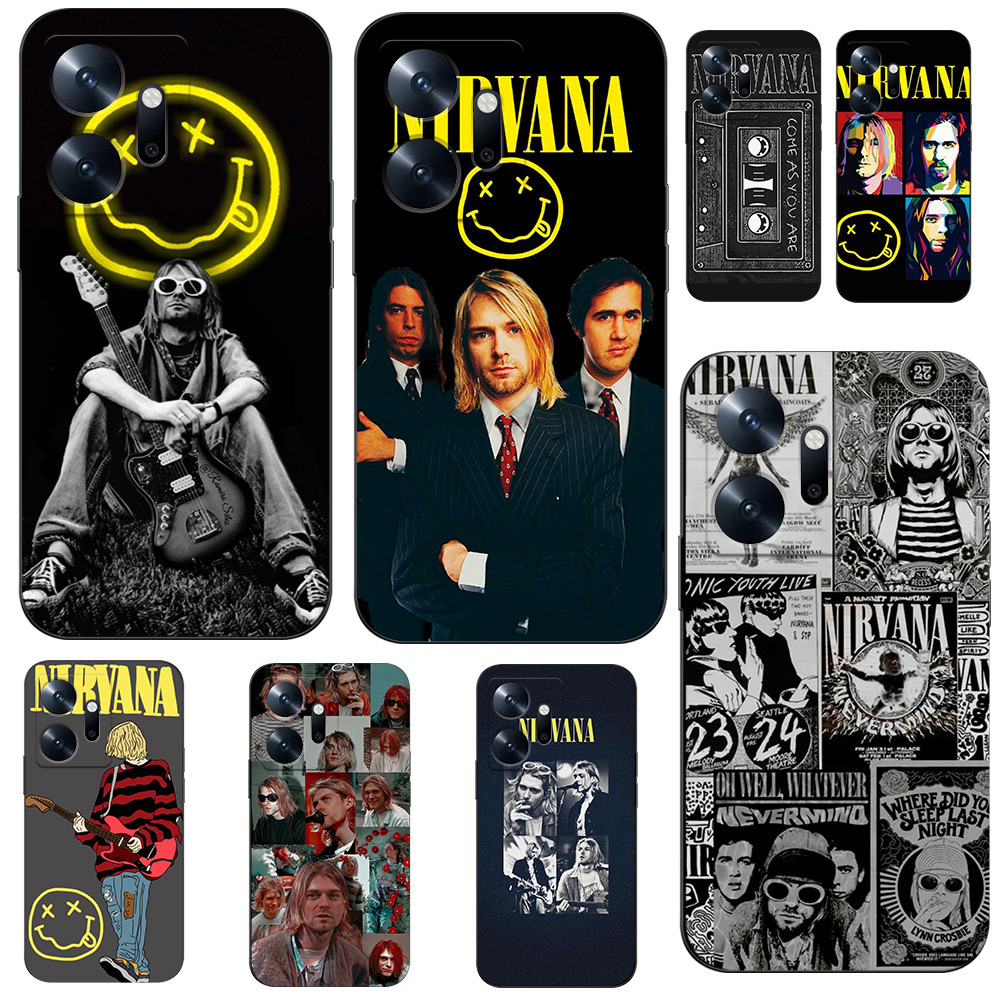 เคสสําหรับ INFINIX ZERO 20 Silicon Phone Back Cover เคส tpu สีดํา Nirvana Kurt Cobain