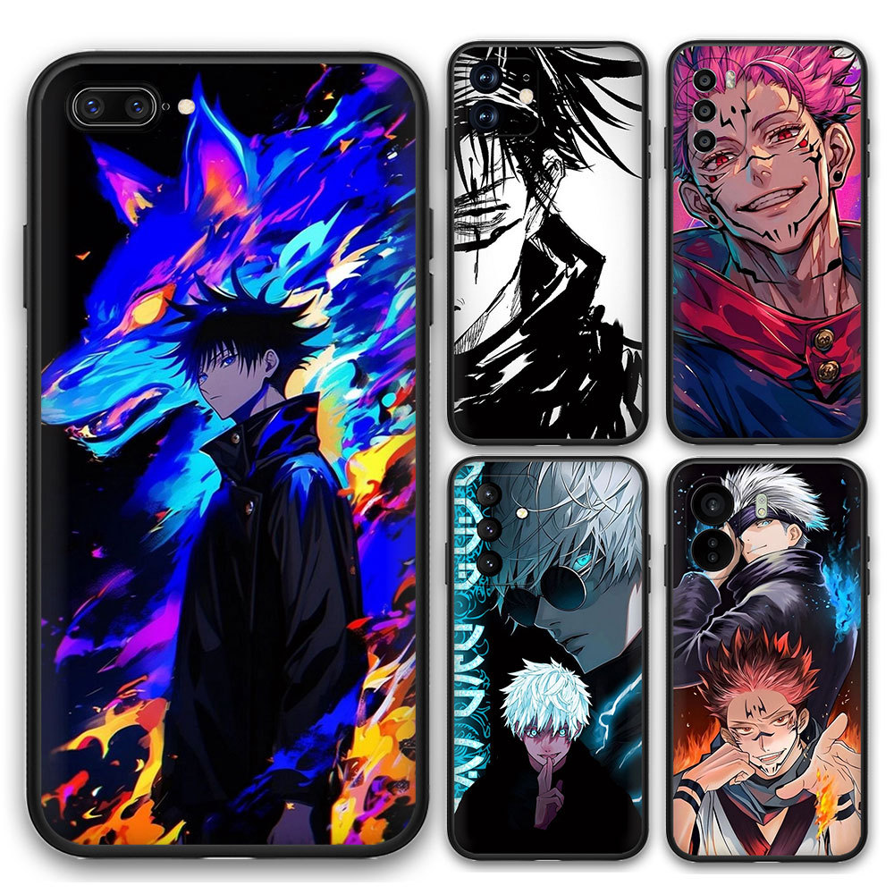 Vivo Y01 V21 V21E T1 Y10 4G Y75 T1 5G Y32T 9X6C Jujutsu Kaisen ซิลิโคนอ่อนนุ่มสีดํา TPU Cover
