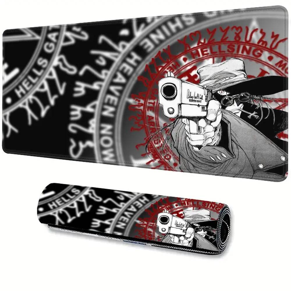 Anime Hellsing Alucard Mousepad Pad Gamer พรมแผ่นรองเมาส์คอมพิวเตอร์อะนิเมะแผ่นรองเมาส์สําหรับเล่นเก