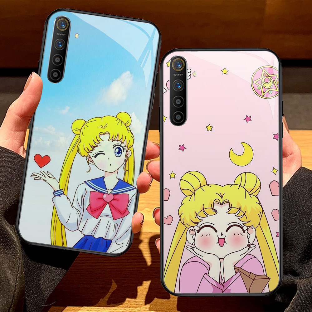 G-62 Sailor Moon HD แก้วสําหรับ Realme 5 C17 Narzo 30A 3i 20A 20 C65 10A 6i 7i 10 5i C67 7 3 5S Pro 