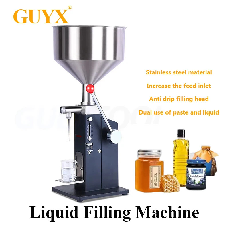 10L Manual Liquid Filling Machine Adjustable 5-50ML /10-100ML Bottle Filler Sauce Honey  Juice Drin