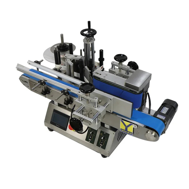 MT-100 Labeling Machine Round Plastic Glass Bottle Cosmetic Packaging Labeller Tabletop Self-adhesi