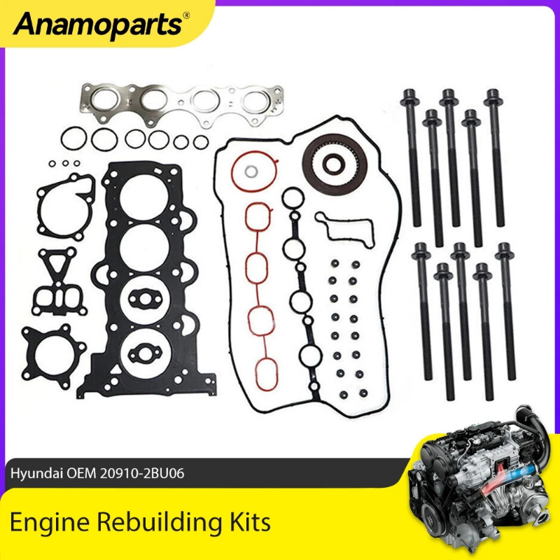 Engine Rebuilding full Cylinder Head Gasket Bolt Set Kit fit 1.6 L G4FJ L4 DOHC 16v i30 For 12-16 H