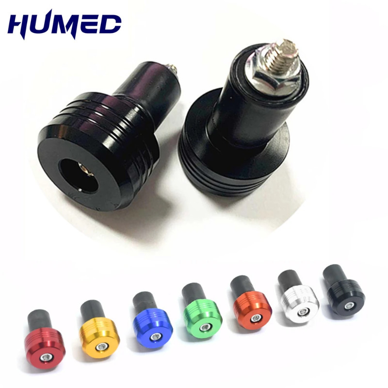 Universal 7/8" CNC Motorcycle Handlebars Bar Ends Grips Slider Vibration Handlebar Slugs Plug Handl