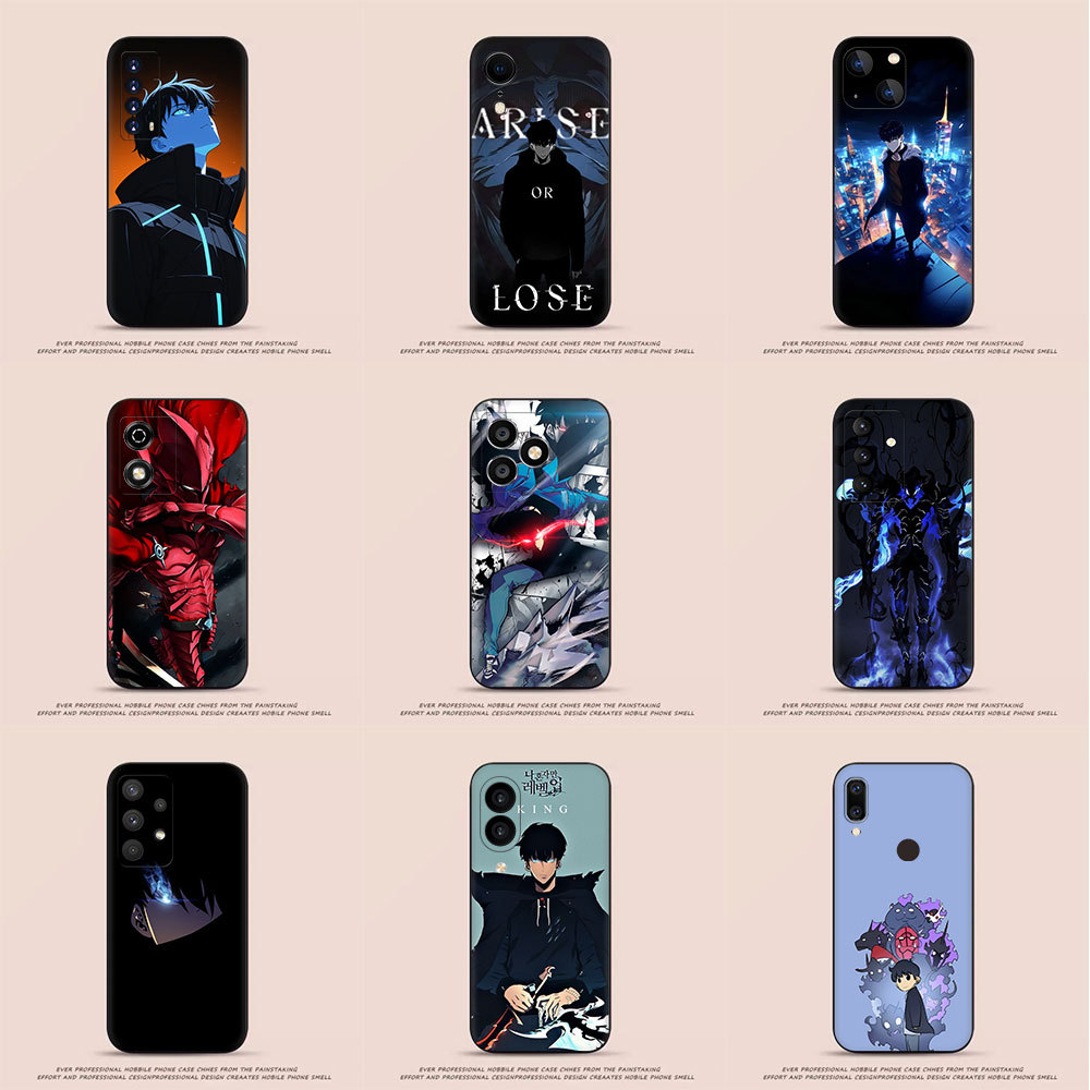 เคสโทรศัพท์แบบนุ่มสีดําสําหรับ Samsung Galaxy A01 A6 A6Plus A7 A8 A8Plus A9 2018 3Z58 Solo Leveling