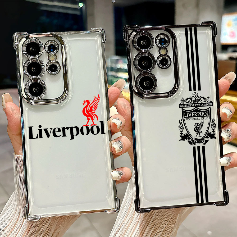 Liverpool FC YOU WILL NEVER WALK ALONE Clear Case สําหรับ Samsung S26 S25 S24 S23 S22 S21 Ultra S25F