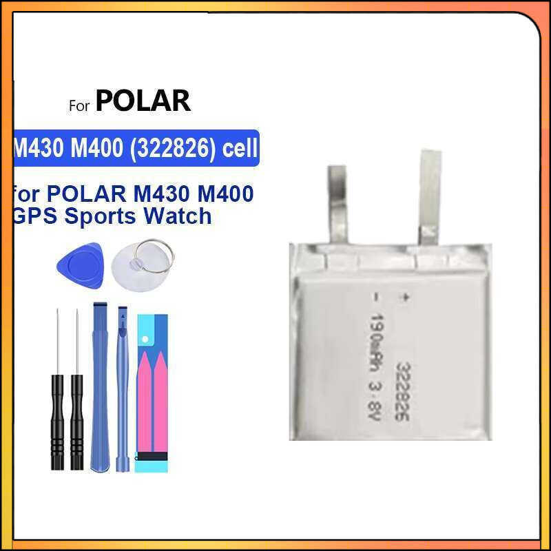 190mAh GPS Sports Watch แบตเตอรี่ for POLAR M430 M400 - Durable