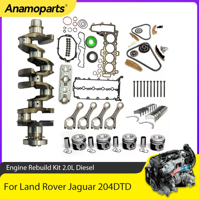 Engine Parts Rebuild Gasket Set Piston Kit Crankshaft Fit 2.0 L Diesel 204DTD AJ20D4 For Land Rover