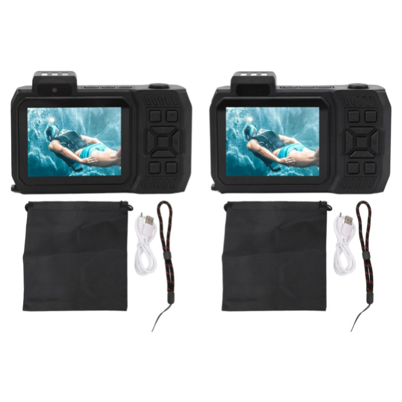Underwater Camera 2500mAh 2500mAh Battery Waterproof Camera SOS Flashlight Autofocus 4K 65MP 10x Op
