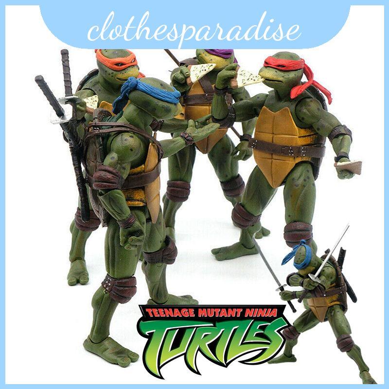 Tmnt 7 "Neca Action Figures รูปปั้นภาพยนตร์ 1990 ของเล่น