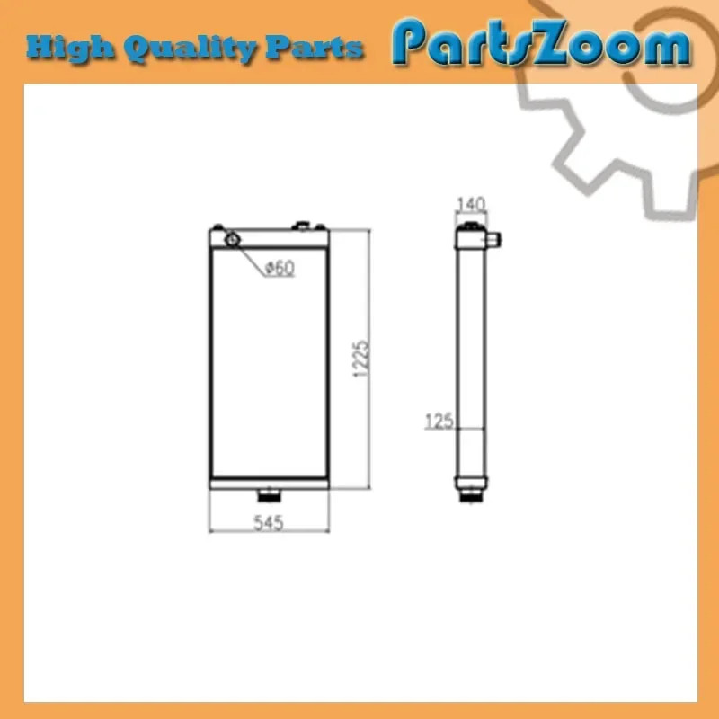 Fits Komatsu WA500-6 WA500-6R Loader Radiator 425-03-32211